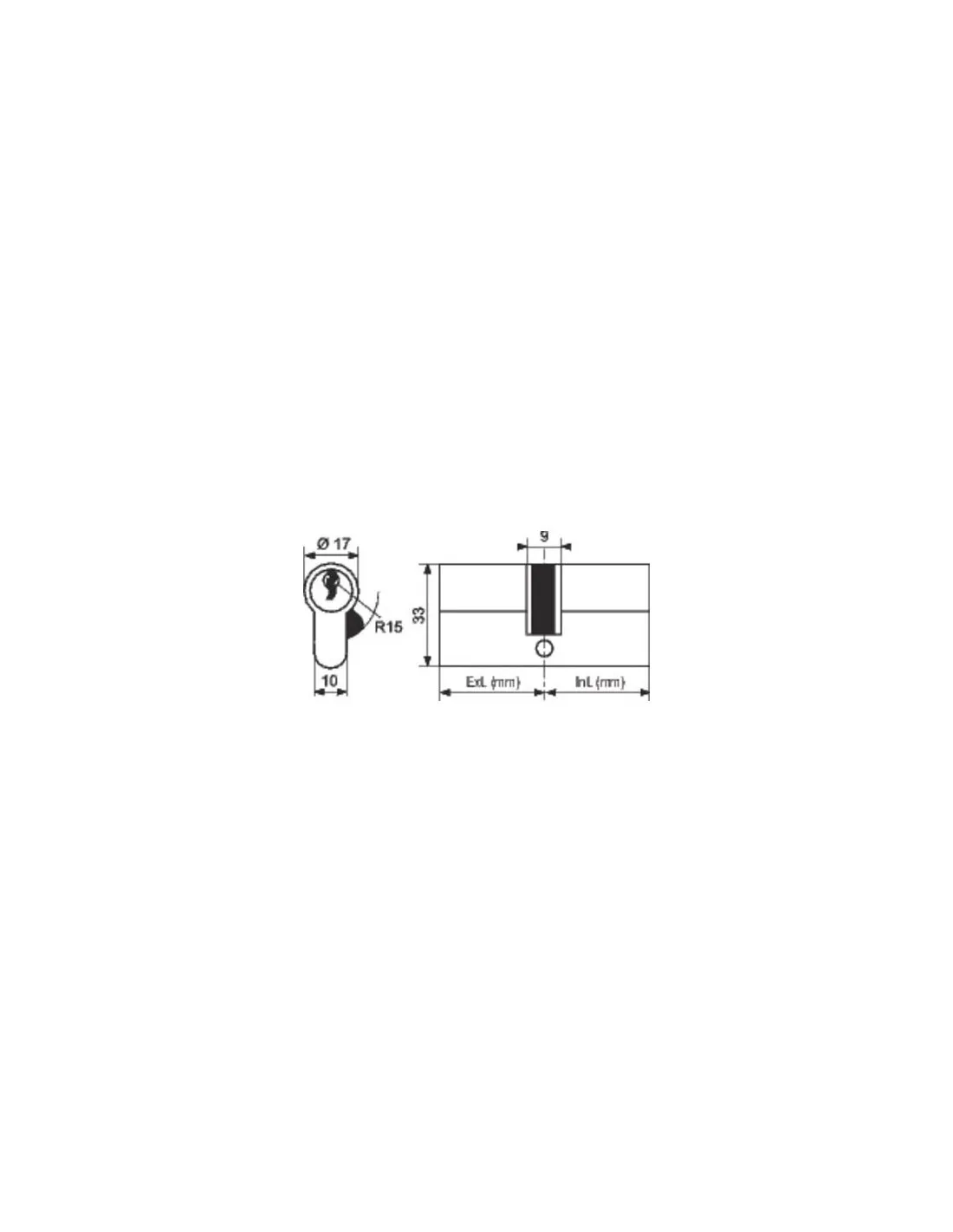 CYL EXEM F9 30X30 LN 3 CLES EXEM 82FA030309.EM